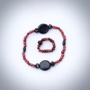 DYNAMIC DUO Beaded Bracelet & Ring Set